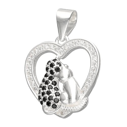 Colgante Corazón Gatitos Circones Ónix