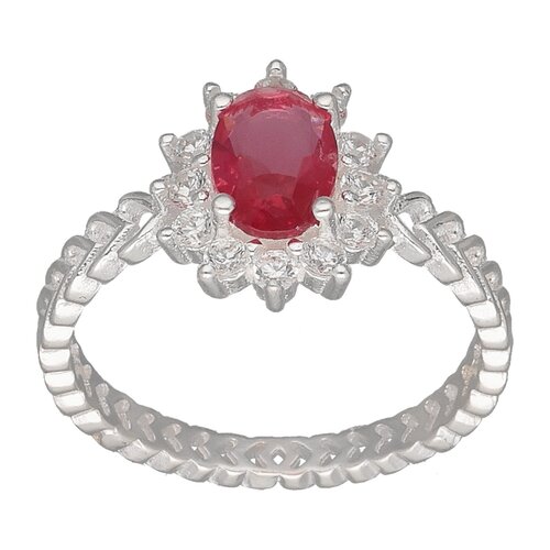 Anillo Lady Corazones Circones Rubí