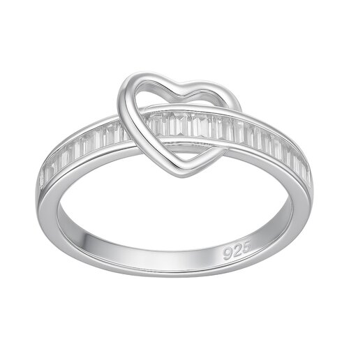 Anillo Corazón Circones Baguette
