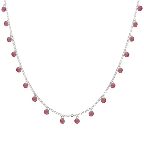 Collar Lluvia de Cristales Hecho con Swarovski® Rosado