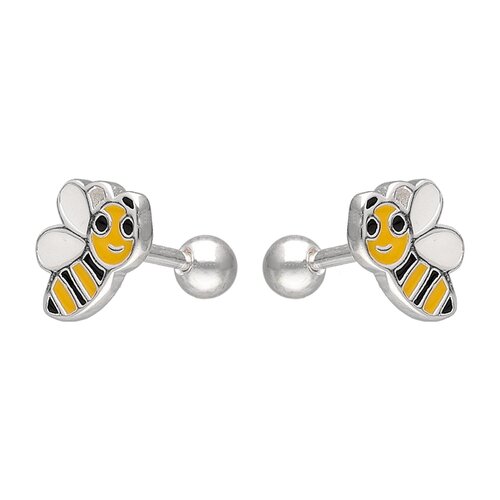 Aro con Tope Abeja Esmaltada