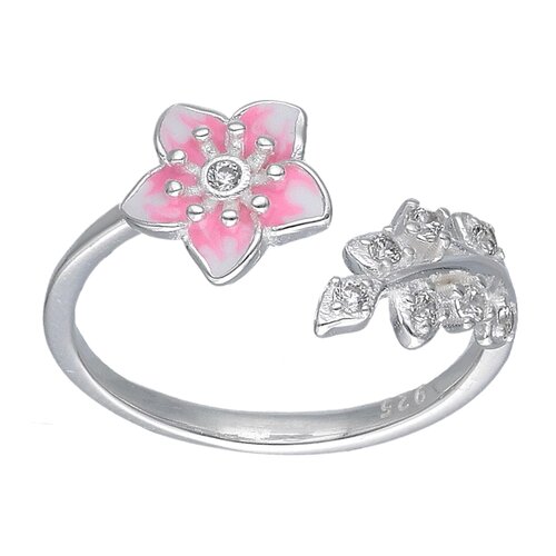 Anillo Ajustable Flor Espiga Circones Esmaltada