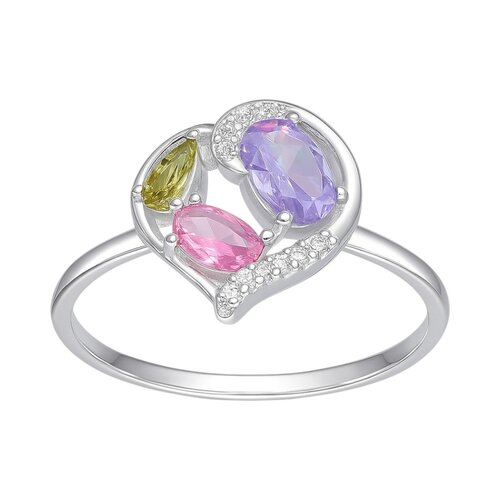 Anillo Corazón Circones Multicolor