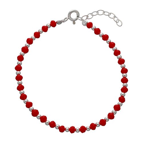 Pulsera Esferas Cristal Rojo