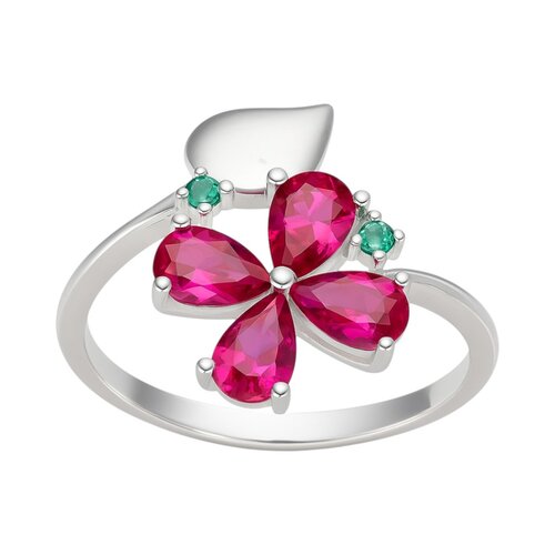Anillo Ajustable Flor Hoja Circones Multicolor