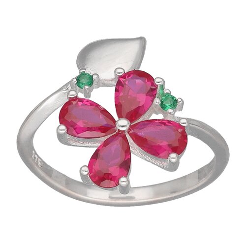Anillo Ajustable Flor Hoja Circones Multicolor