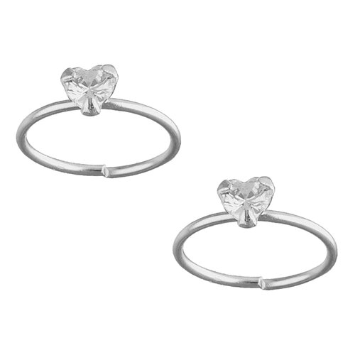 Piercing Nariz Corazón Circón 3x3 mm