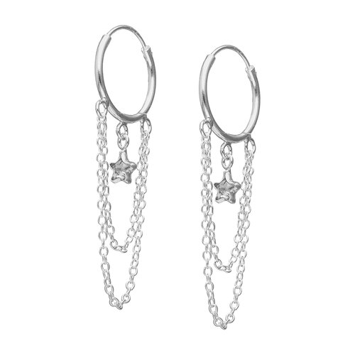 Argolla Cadenas Estrella Circón 14 mm