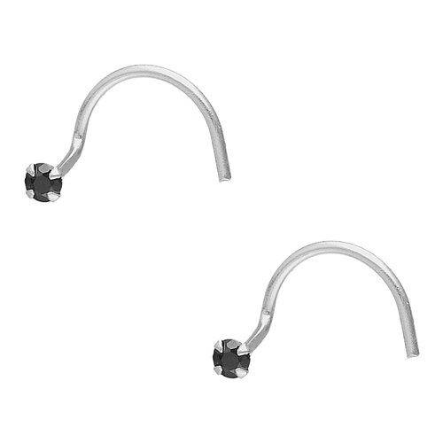 Piercing Nariz Circón Ónix 2 mm