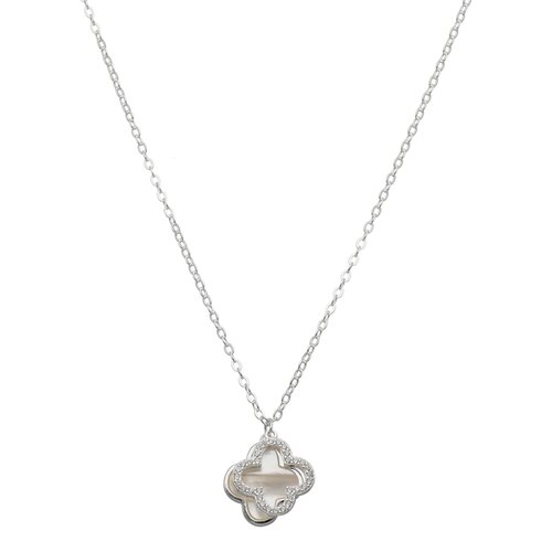 Collar Trébol de la Suerte Circones Nácar