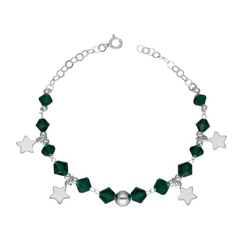 Pulsera Cristales Verdes Estrellas