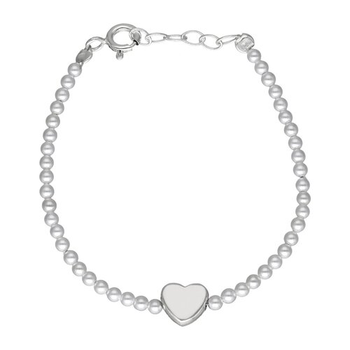 Pulsera Perlas Corazón 15 cm