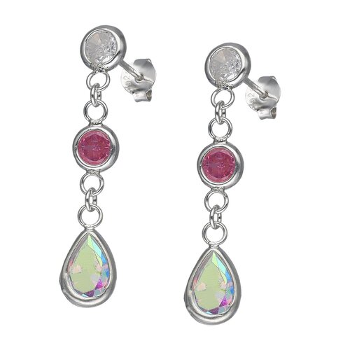 Aro Gota Cristales Hecho con Swarovski® Multicolor