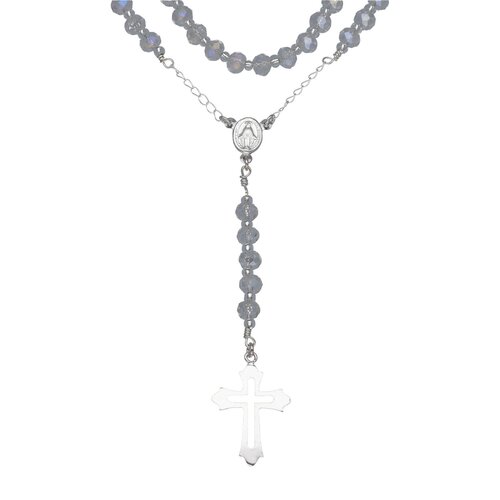 Rosario Virgen de los Rayos Milagrosa Cristales Hecho con Swarovski® Tornasol