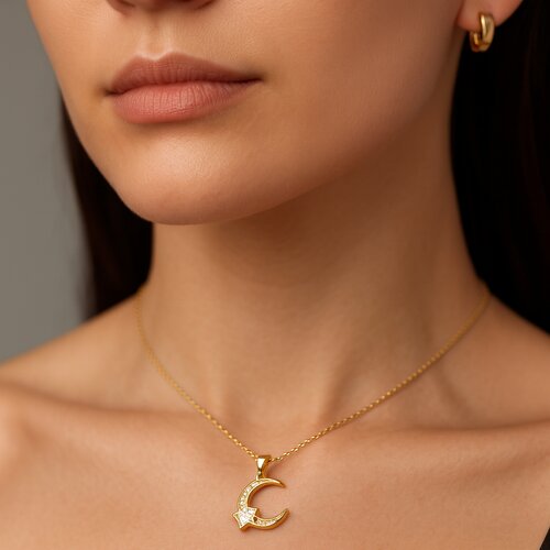 Colgante Media Luna Estrella Circones