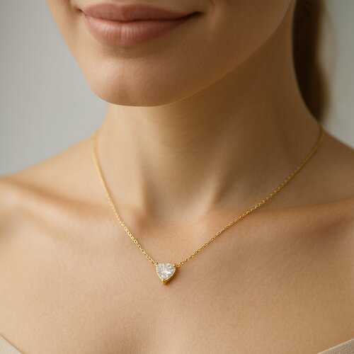 Collar Corazón Circón