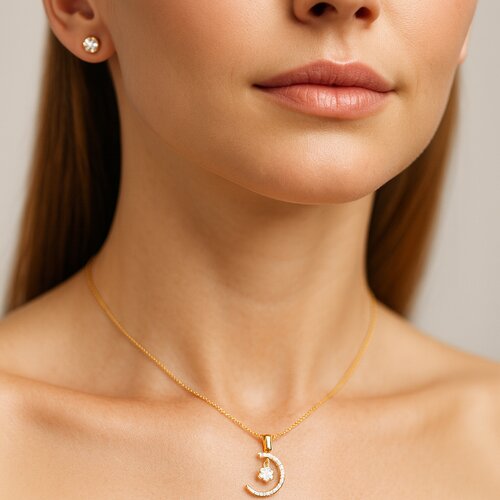 Colgante Media Luna con Circones