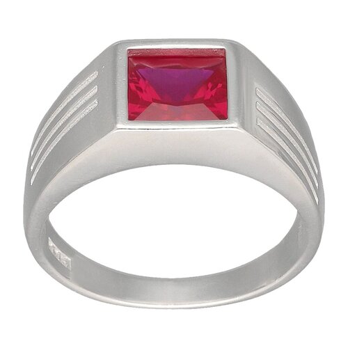 Anillo Sello Circón Rubí