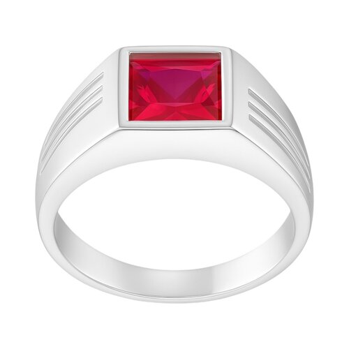 Anillo Sello Circón Rubí