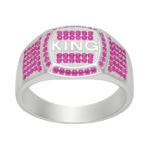Anillo Sello King Circones Rubí