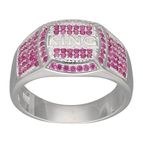 Anillo Sello King Circones Rubí