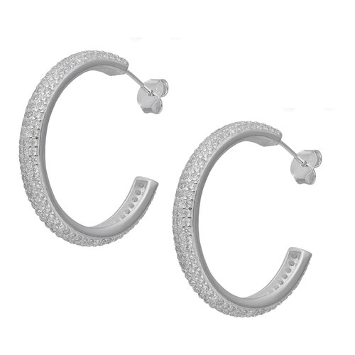 Semi Argolla Circones Pavé 28 mm