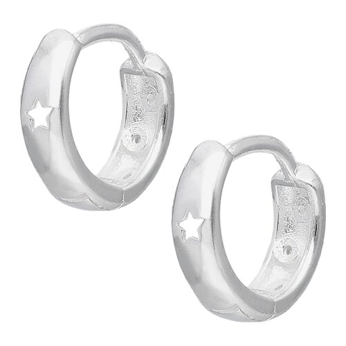 Argolla Huggie Estrellas Circones 11 mm