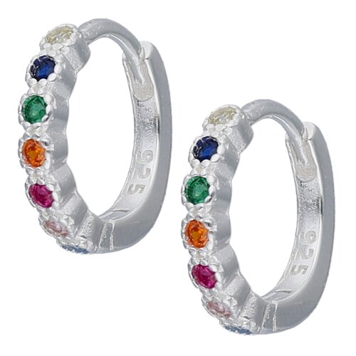 Argolla Huggie Circones Multicolor 13 mm