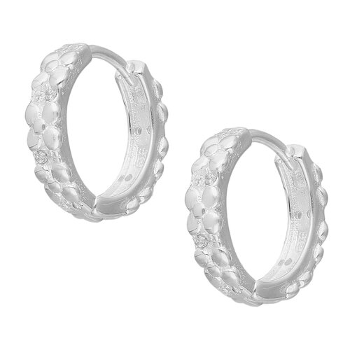 Argolla Huggie Flores Circones 14 mm