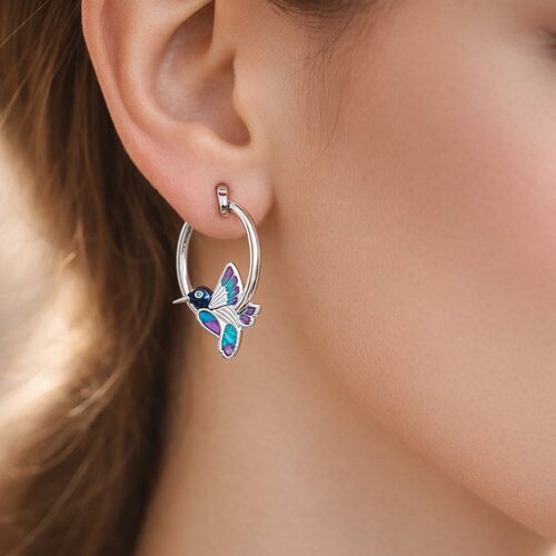 Argolla Tortuga Circón Agua Marina 13 mm