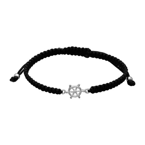 Pulsera Hilo Negro Ajustable Timón