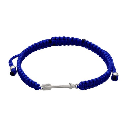 Pulsera Hilo Azul Ajustable Flecha