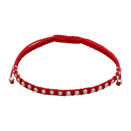 Pulsera Hilo Rojo Ajustable Esferas