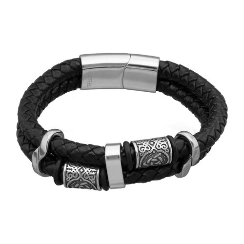 Pulsera Acero Quirúrgico Trenzada Triqueta