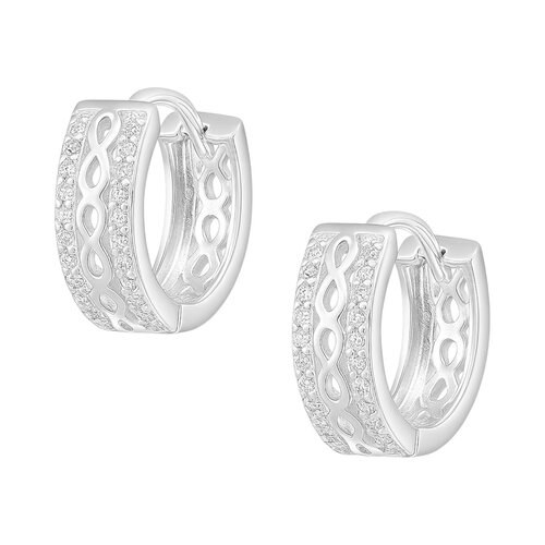 Argolla Huggie Infinitos Circones 14 mm