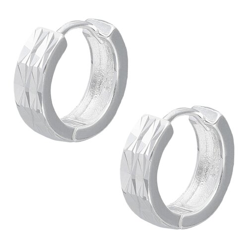 Argolla Huggie Facetada 14 mm