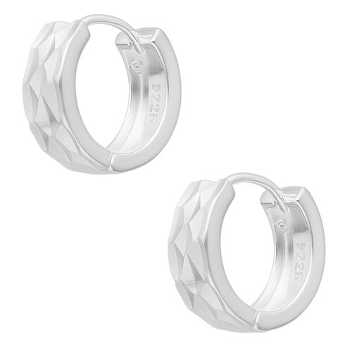 Argolla Huggie Facetada 15 mm