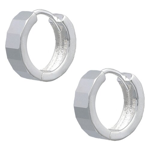 Argolla Huggie Facetada 14 mm