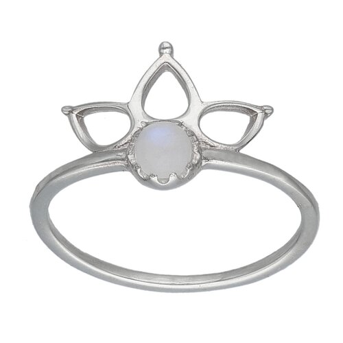 Anillo Flor de Loto Piedra Luna