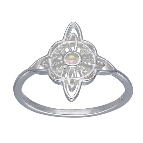 Anillo Nudo de Brujas Piedra Luna
