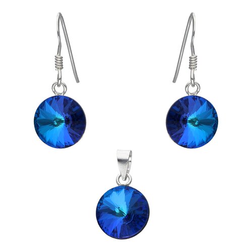 Conjunto Hecho con Cristal Swarovski® Azul 10 mm