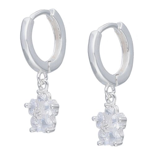 Argolla Huggie Flor Circones 12 mm