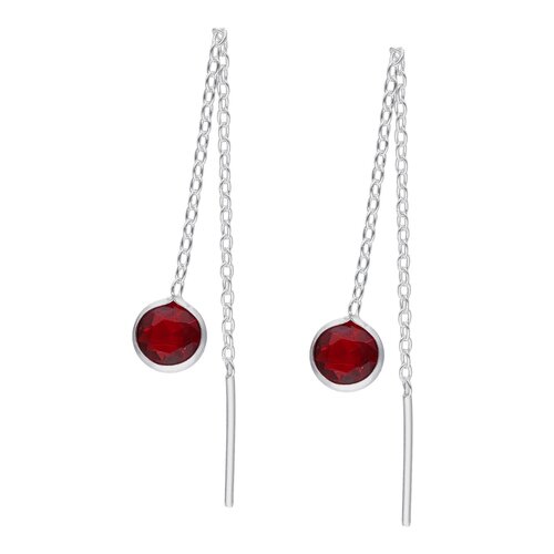 Aro Pasador Circón Rubí 5 mm
