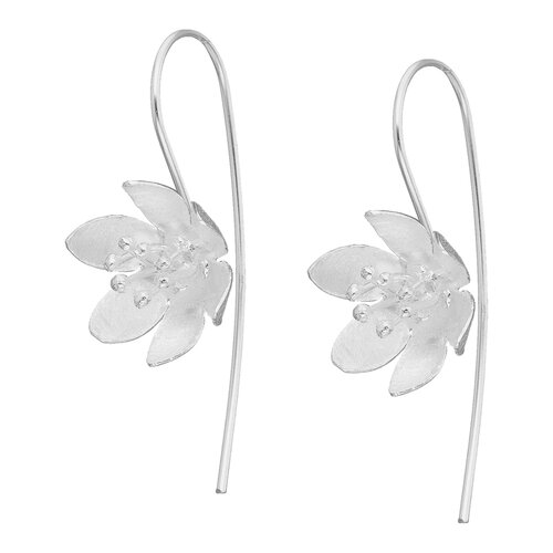 Aro Pasador Flor Satinada