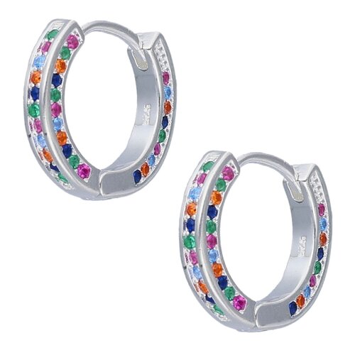Argolla Huggie Circones Multicolor 14 mm