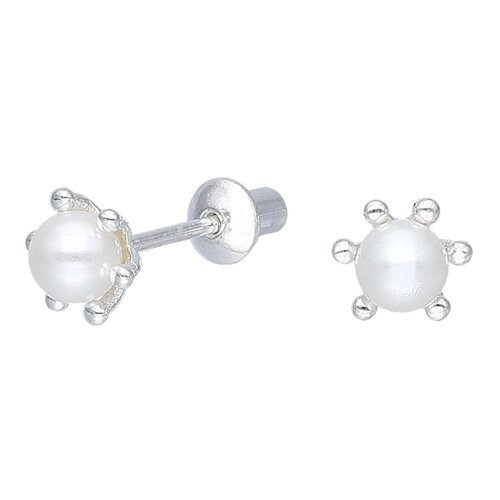 Aro con Tope Pistilo Perla 6 mm