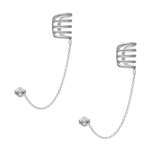 Aro Ear Cuff con Cadena 5 Líneas