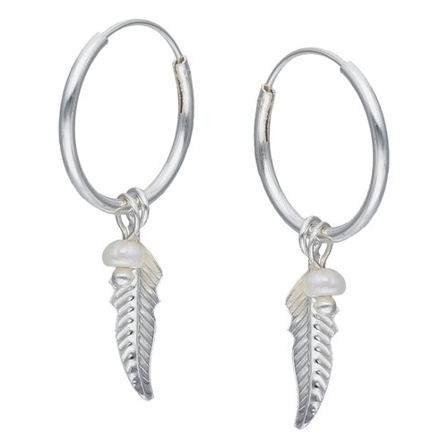 Argolla Perla Pluma 14 mm