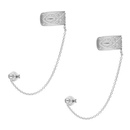 Aro Ear Cuff con Cadena Celta