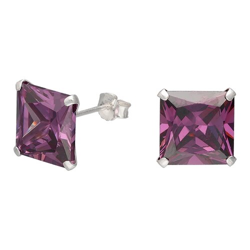 Aro Circón Amatista 10x10 mm